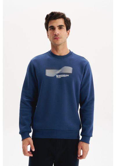 AR-MA Arma Erkek Regular Fit 3 İplik Kalın Kumaş Baskılı Bisiklet Yaka Sweatshirt K30124603002 İndigo-i1 AR-MA Arma Erkek Regular Fit 3 İplik Kalın Kumaş Baskılı Bisiklet Yaka Sweatshirt K30124603002 İndigo-i1