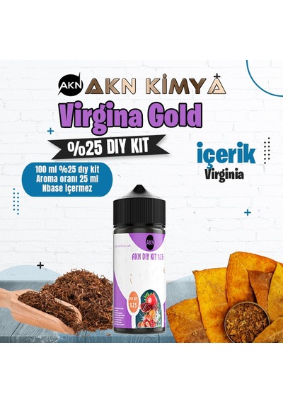 Virginia Gold Yoğun Dıy Kit Gıda Aroması %25 Oranda Aroma İçerir Hazır Değildir 100 Ml