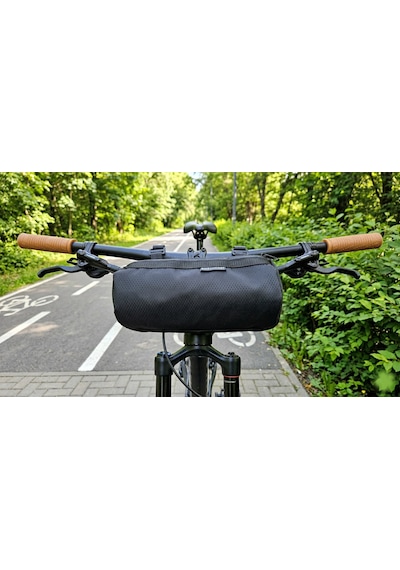 Bike And Art Elektrikli Bisiklet Gidon Termos Çantası Yalıtımlı Silindir Çanta 2.1l Hacim Su G Siyah