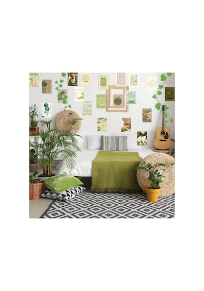 20 Parça A5 Greencore Art Wall Collage Poster Seti Hediyelik Estetik Doğa Resimli Duvar Afişi