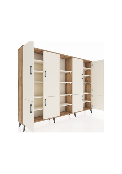 Arges Dolap 14 Raflı 8 Kapaklı 220x30x163 Çam-aytaşı Aytası - Atlas Çam Arges Dolap 14 Raflı 8 Kapaklı 220x30x163 Çam-aytaşı Aytası - Atlas Çam
