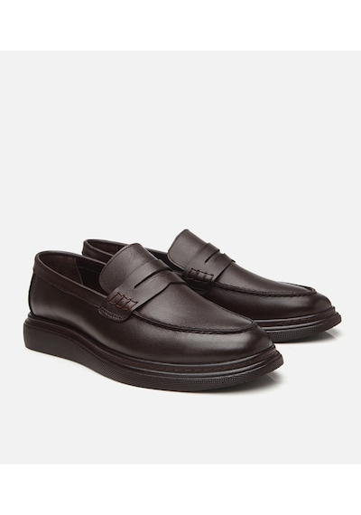 Hotiç Erkek Deri Kahverengi Hafif Tabanlı Klasik Loafer