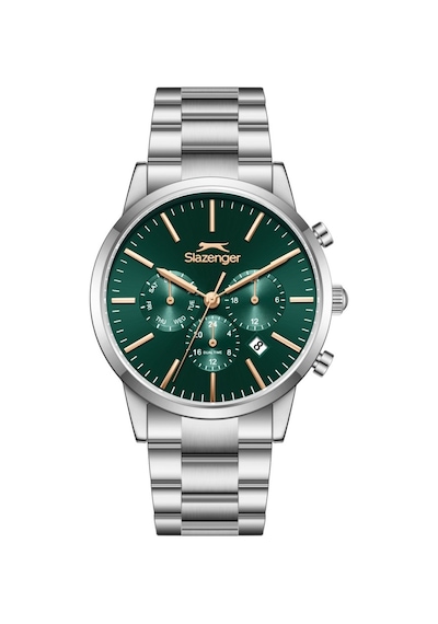 Slazenger Sl.09.2545.2.03 Çelik Kordon Çelik Kasa 10 Atm Suya Dayanıklı Metalik Renk Erkek Kol Saati Metalik