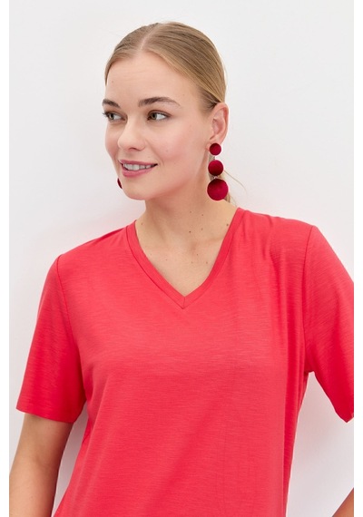 Desen Kadın T-shirt Dsn24085 Mercan
