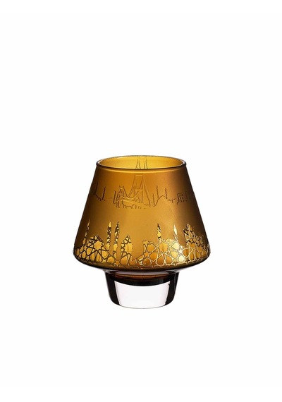 Paşabahçe İstanbul Amber Silüet Mumluk El Yapımı 11 Cm