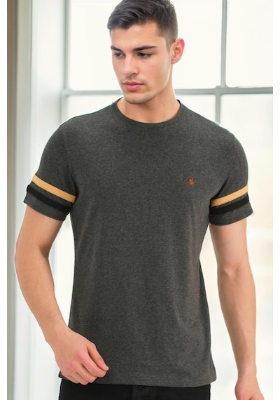 T9589 Dewberry Erkek T-shırt-antrasit Antrasit