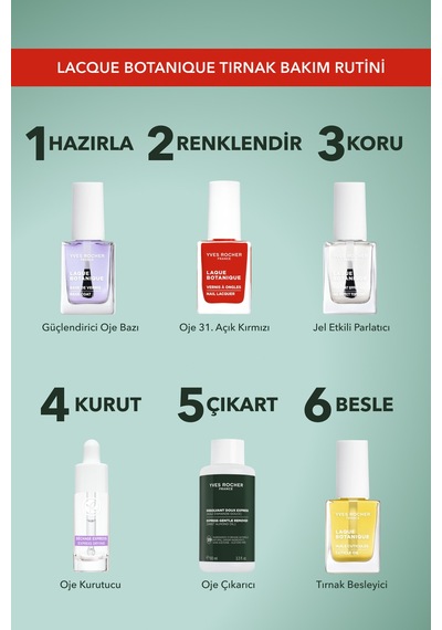 Yves Rocher Laque Botanique Ultra Parlak Renkli Vegan Oje - 31 Açık Kırmızı Tırnak Dostu & Vegan