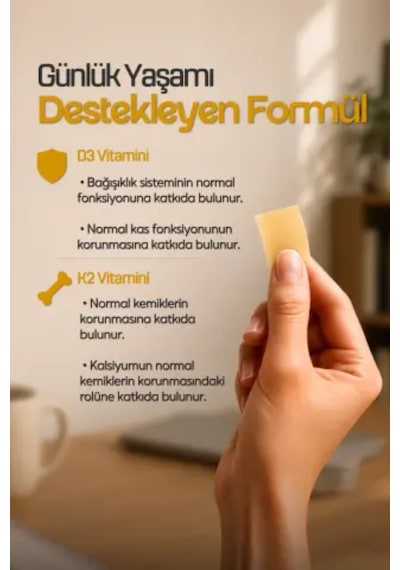 Fastlip D3 & K2 Vitamini Strip Form 30 Film Tablet