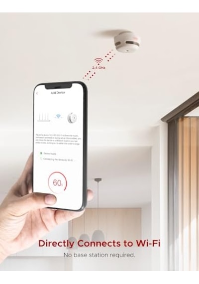 Pilli Akıllı Duman Dedektörü Yangın Alarmı Wi-fi Duman Dedektörü Gerçek Zamanlı Uygulama Bildirimleri Xs01-wx
