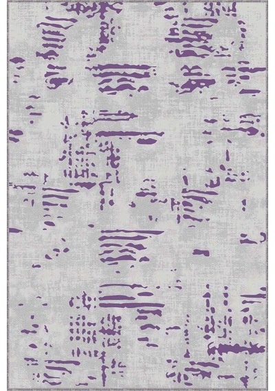 Mor Vintage Kaymaz Tabanlı Makinede Yıkanabilir Halı Dr004n11