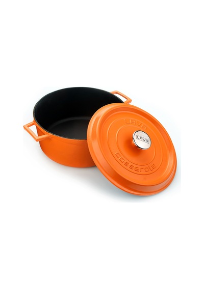 Lava Demir Döküm Spring Yuvarlak Tencere Trendy Kapak 28 CM