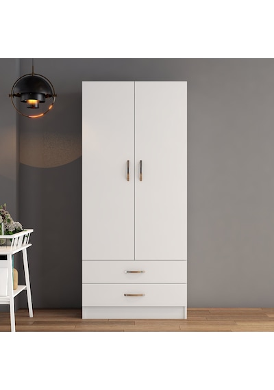 tanmob 2 Kapılı Iki Çekmeceli Geniş Gardrop Beyaz - Grd0401 tanmob 2 Kapılı Iki Çekmeceli Geniş Gardrop Beyaz - Grd0401