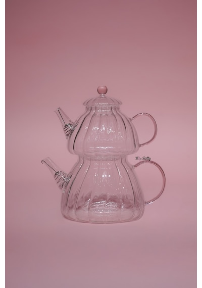 Cam Çaydanlık Pembe Pembe