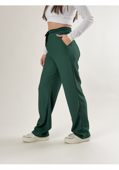 Cocopelli Yeşil Fitilli Kadın Baggy Pantolon Coc2693 Yeşil