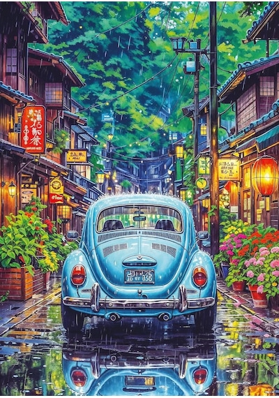 Yağmur Altında Tokyo 500 Parça Puzzle Standart