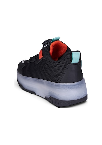 Nstil Unisex Çocuk Spor Ayakkabı Akıllı Bağcıklı Çıkarılabilen Patenli Işıklı Rahat Sneaker 030 Siyah