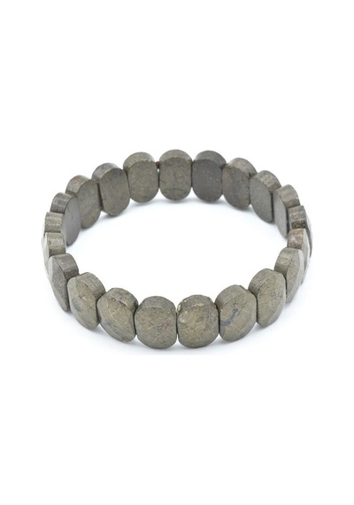Murty99 Oval Kesim Hakiki Pirit Taşı Bileklik Altın