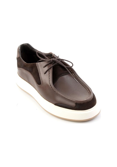 Bambi Kahve Kahve Süet Hakiki Deri Erkek Sneaker E01401023043