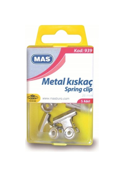 Mas Metal Kıskaç Yaylı 26 Mm. 124-Pembe