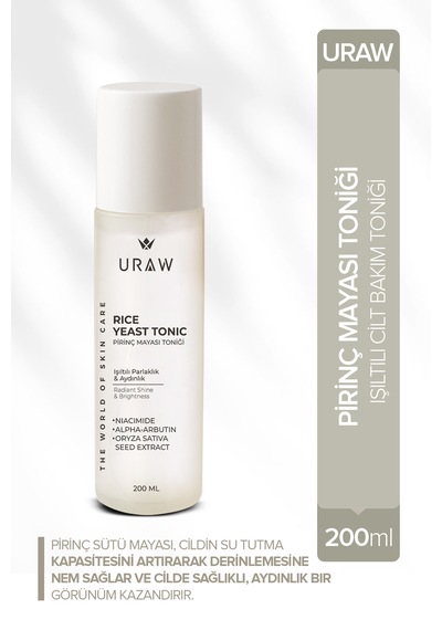 Uraw Aydınlatıcı ve Leke Karşıtı Pirinç Mayası Tonik 200 ML