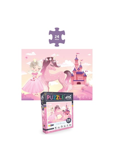 3'lü Çocuk Puzzle - 24 P. Sevimli Prenses Ve 50 P.deniz Kızı Ve 50 P. Ara Ve Bul Sihirli Unıcorn