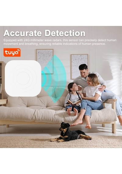 Huameng İnsan Varlığı Sensörü Tuya Zigbee 24ghz Radar Hareket Algılama Sensörü Ev Güvenliği Ve Otomasyon İçin