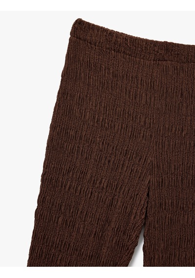 Koton Bürümcük Yüksek Bel İspanyol Paça Pantolon Kahverengi 6wal40068ık Kahve Koton Bürümcük Yüksek Bel İspanyol Paça Pantolon Kahverengi 6wal40068ık Kahve