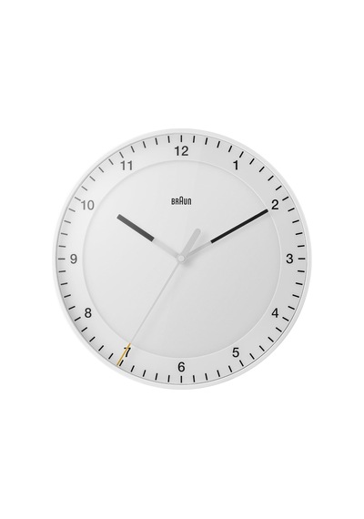 Klasik Büyük Analog Duvar Saati Sessiz Saat Mekanizması, Kolay Okunan Kadran, 30 Cm Çap, Beyaz Model Bc17w Çok Renkli