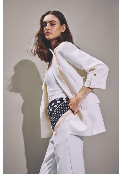 Defacto Oversıze Basic Blazer Beyaz Ceket C3215ax26auwt34 Beyaz-wt34
