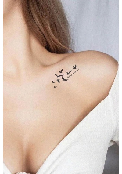 Uçan Kuşlar Omuz Geçici Dövme Tattoo Aksesuar Şık