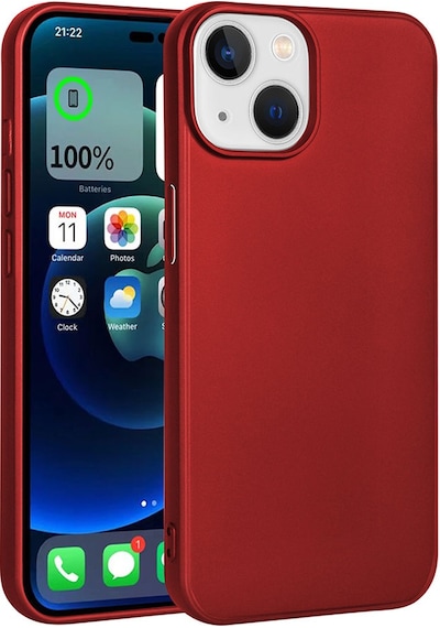 Noktaks - Apple Uyumlu iPhone 15 - Kılıf Mat Soft Esnek Premier Silikon Kapak - T28325 - Kırmızı Kırmızı