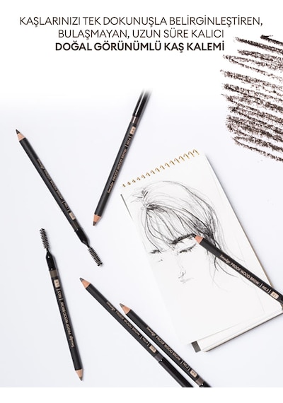 Missha Smudge Proof Wood Brow Bulaşmayan Kalıcı Doğal Kaş Kalemi Dark Brown