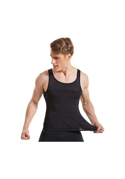 Ff Fit Form Giyim Jineko Premium Erkek Atlet Korse Bel Göğüs Göbek Toparlayıcı Siyah