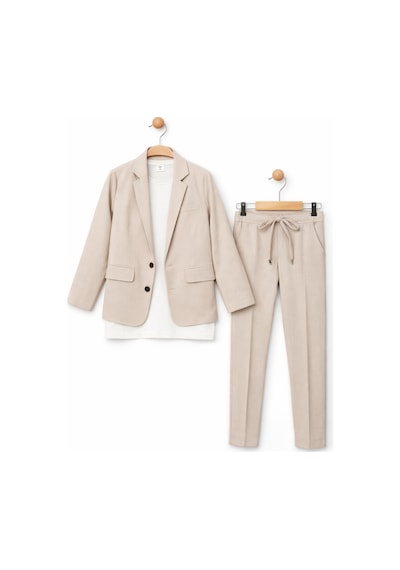 Ahengim Erkek Çocuk Modern Casual Slim Fit Takım Elbise Ak2850 Bej