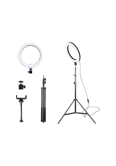 Ally 10 İnch Halka Led Tripod 1.30m Youtuber Video Selfie Stüdyo Makyaj Işığı- 5775