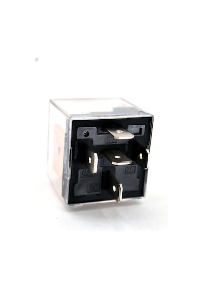 25 Adet Dirençli Mini Röle Şeffaf 12v 40a 87a 5 Fişli Yeşil Ledli