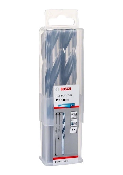 Bosch HSS-PointTeQ 13.0 mm 5'li Paket Matkap Ucu - 2608577298