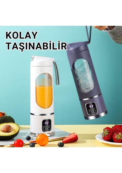 Coofbe 50w 450ml Kişisel Şarjlı Blender Buz Kırıcı Taşınabilir Smoothies Blender Meyve Sıkacağı Çelik Bıcaklı