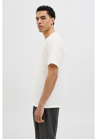 Jack & Jones 12276801 Jprblualves Ss Tee Erkek T-shirt Cloud Dancer