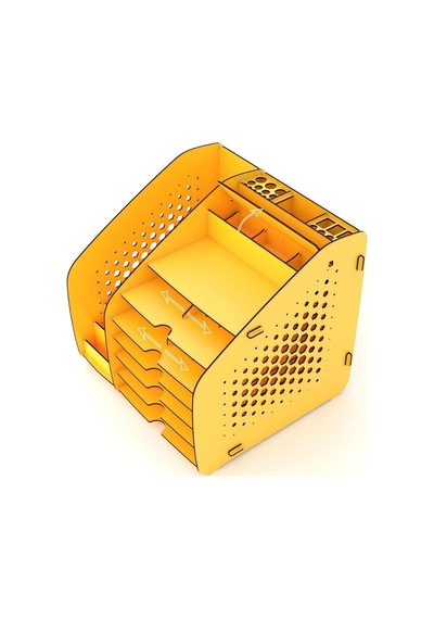 Fx-xl Hexa - 6 Renk - A4 Evrak Rafı Masaüstü Organizer Sarı - 39484853 Sarı