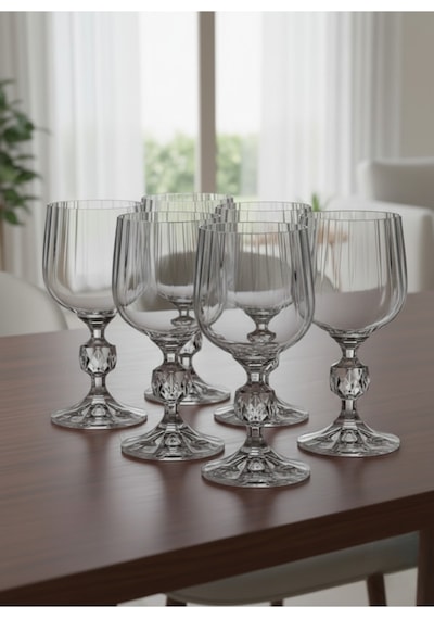 Kristal Optikli Kahve Yanı Su Bardağı 150 Ml Beyaz
