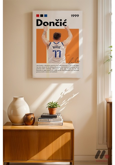 Doncic Basketbol Posteri, Çerçevesiz Yüksek Kalite Duvar Afişi - Spor Severlere Hediye
