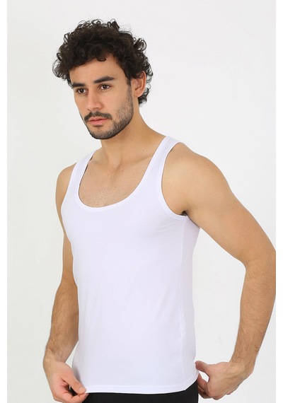 Akbeniz Erkek Penye Beyaz Atlet 6566
