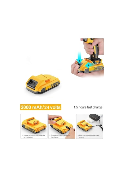 Şarjlı Matkap Için Yedek Batarya 12v 2000mah Li-ıon Pcbli Şarjlı Matkap Için Pil Grubu
