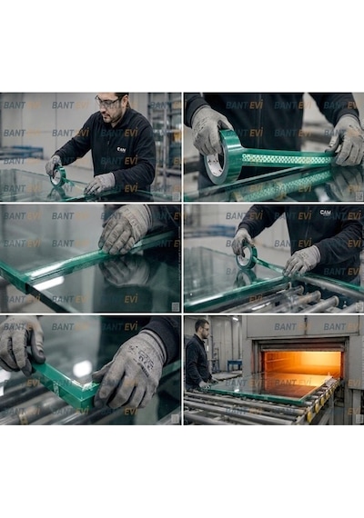 Yeşil Polyester Bant 50mmx66mt 200℃ Yüksek Isıya Dayanıklı Maskeleme Bandı