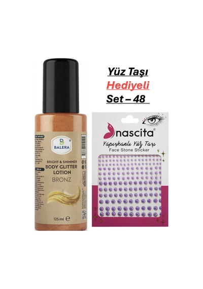 Vücut Losyonu Simli 125 Ml & Yüz Taşı Hediyeli-48