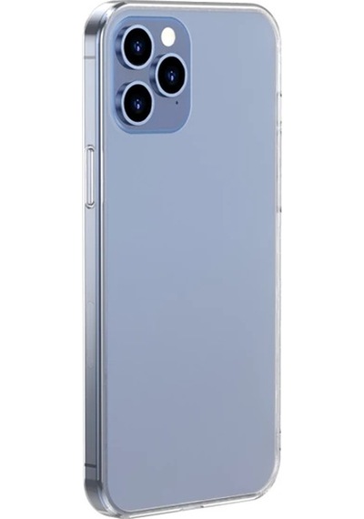 Baseus Frosted Glass Apple iPhone Uyumlu iPhone 12 Pro Max 6.7inch Shockproof Koruyucu Kılıf- 5775 Mavi