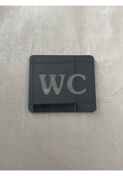 Siyah Minimal Seri Wc Yönlendirme Levhası