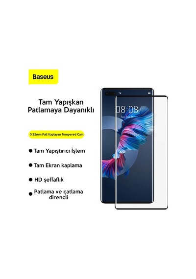 Baseus Huawei Mate40 Pro/pro+/rs Porsche Design Full 0.25mm Kırılmaz Cam Ekran Koruyucu- 5775
