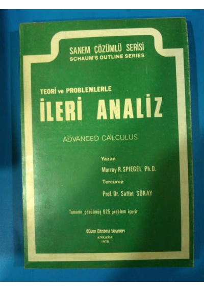 Ileri Analiz Schoum ' S Seri